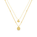 Mini Shell & Molten Coin 2-Row Necklace