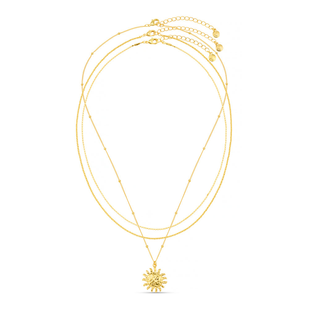 Molten Sun 3-Row Necklace