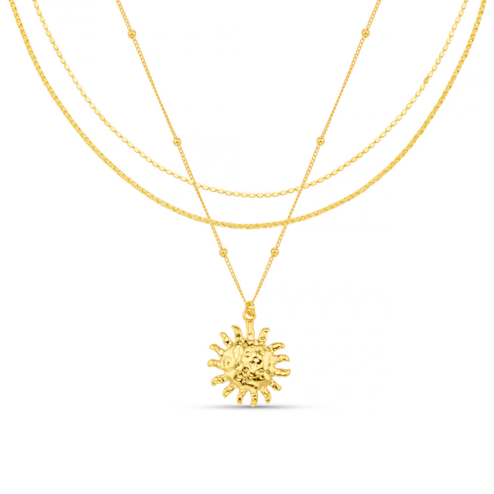 Molten Sun 3-Row Necklace