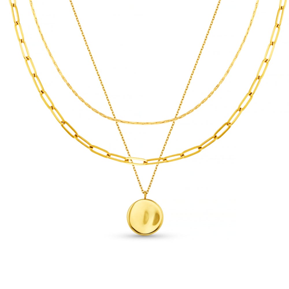 LUXE Coin Multi-Row Chain Necklace
