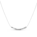 Molten Bar Adjustable Necklace - Silver