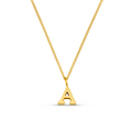 LUXE A Initial Necklace - Gold