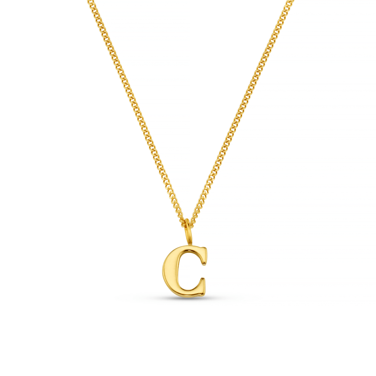 LUXE C Initial Necklace - Gold