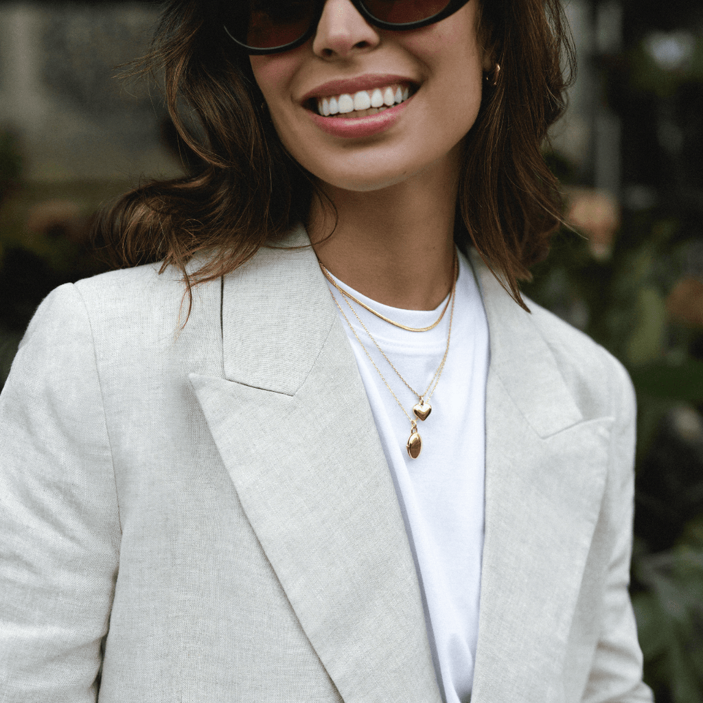 LUXE Oval Locket Necklace - Gold