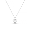 LUXE Domed Heart Necklace - Silver
