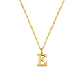 LUXE E Initial Necklace - Gold
