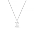 LUXE E Initial Necklace - Silver