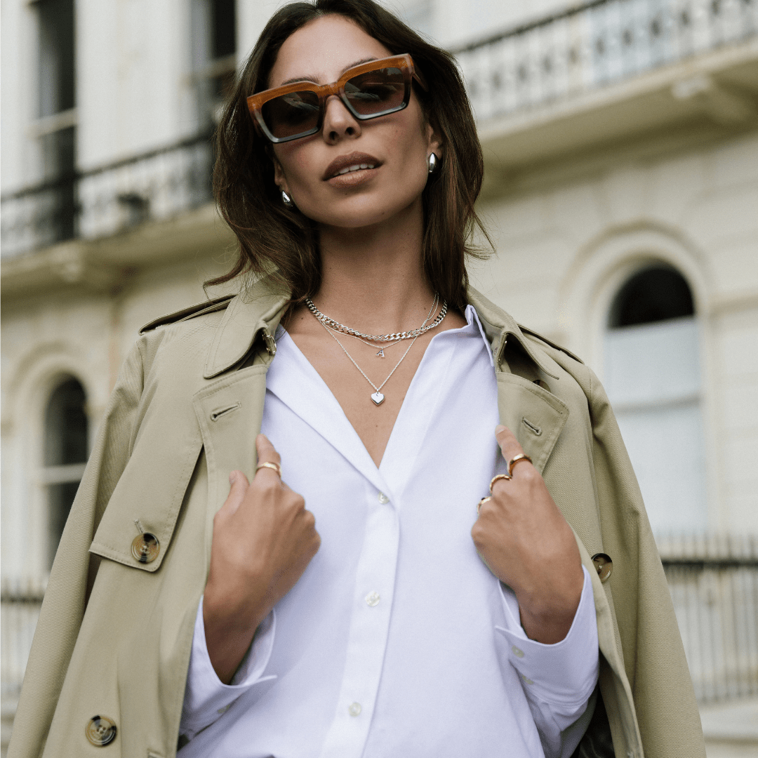 LUXE Flat Curb T-Bar Necklace - Silver