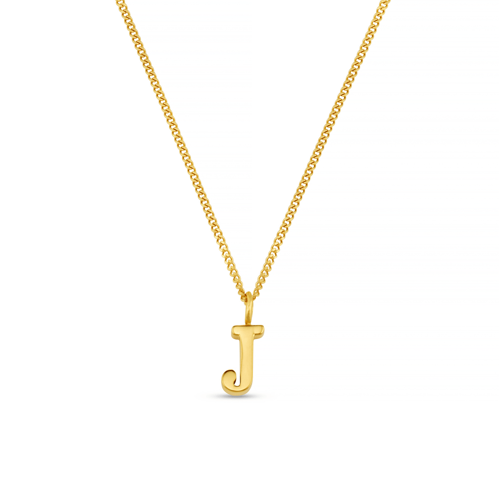 LUXE J Initial Necklace - Gold