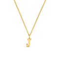 LUXE J Initial Necklace - Gold