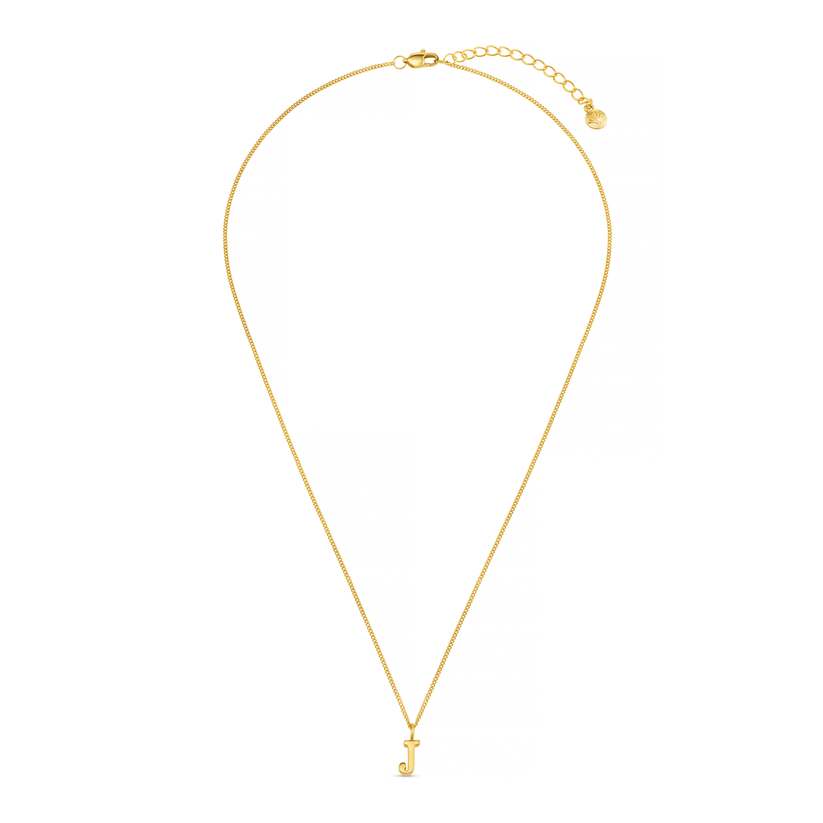 LUXE J Initial Necklace - Gold
