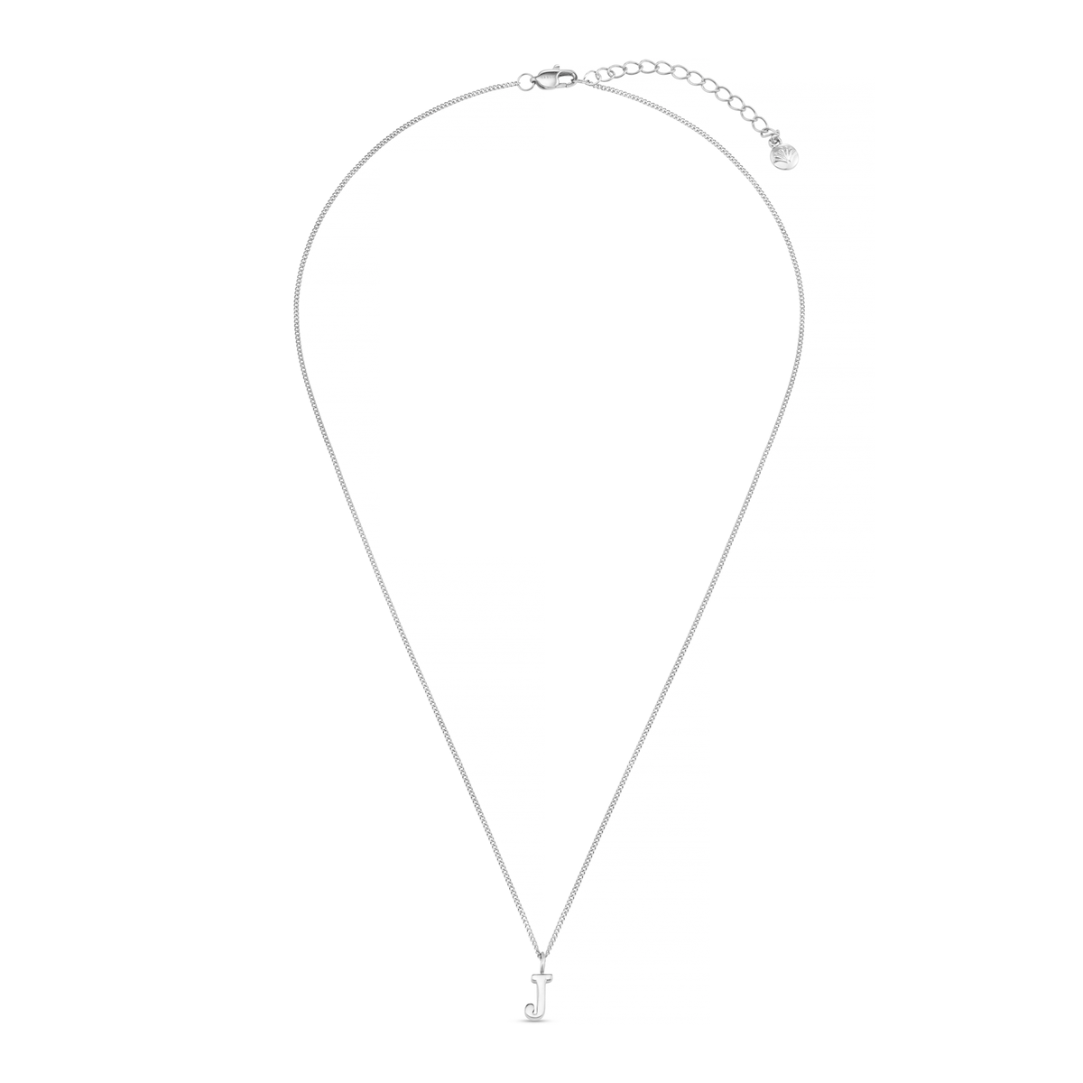 LUXE J Initial Necklace - Silver