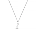 LUXE J Initial Necklace - Silver