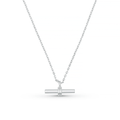 LUXE Linear T-Bar Drop Necklace - Silver