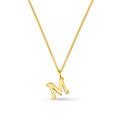 LUXE M Initial Necklace - Gold