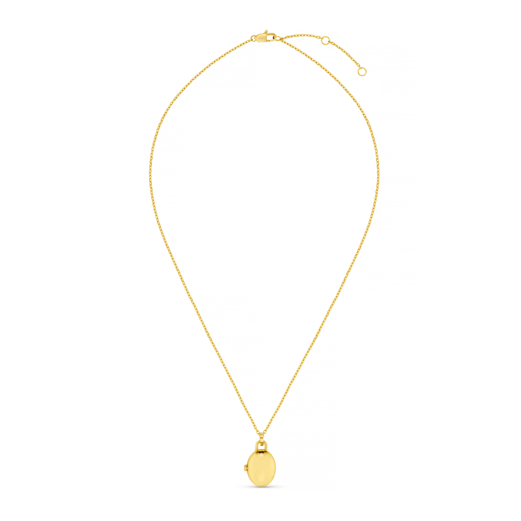 LUXE Oval Locket Necklace - Gold