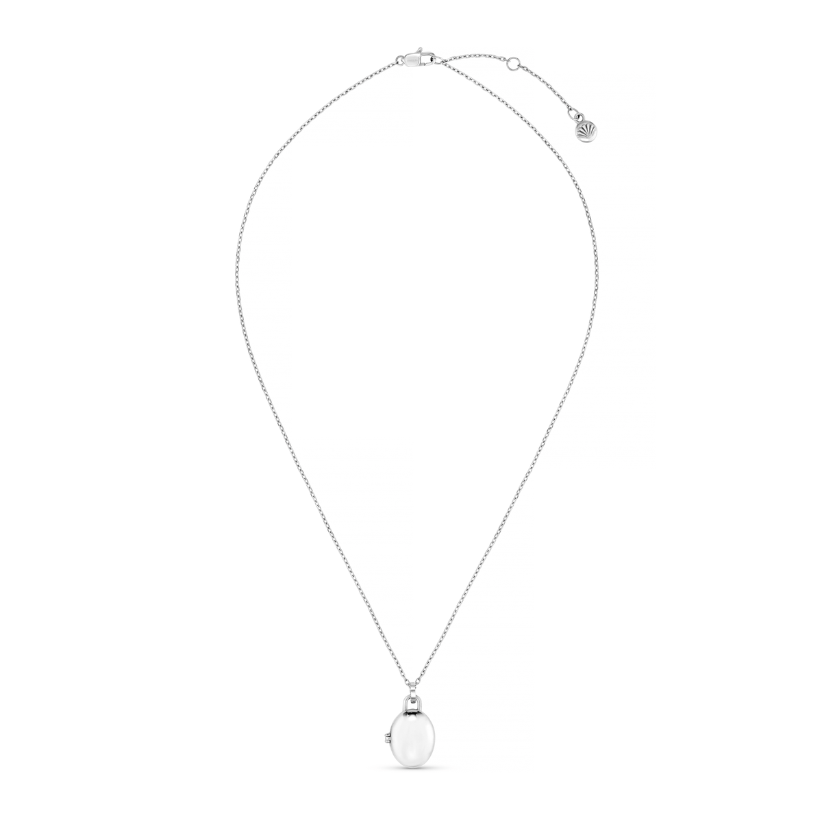 LUXE Oval Locket Necklace - Silver