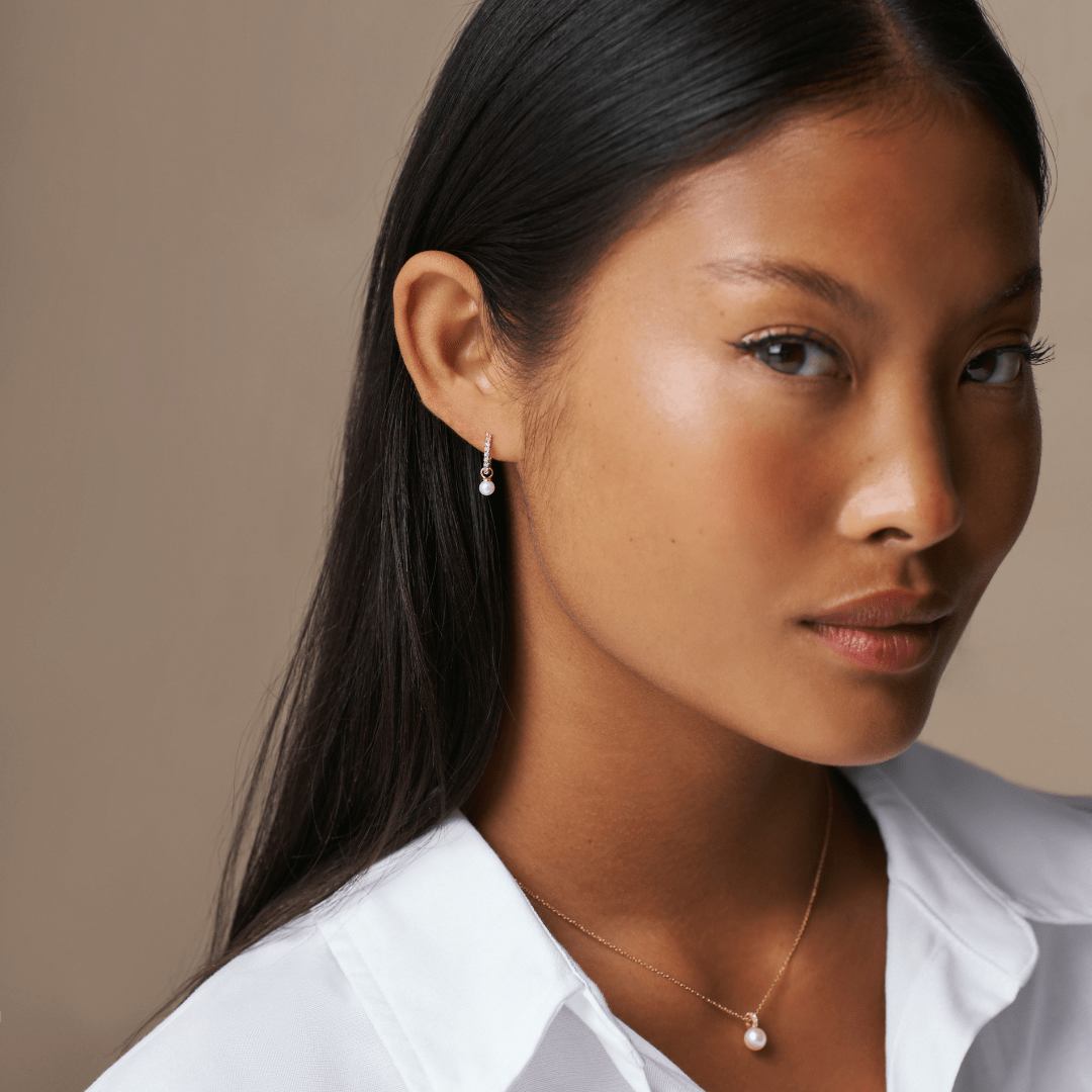 LUXE Pavé Pearl Necklace