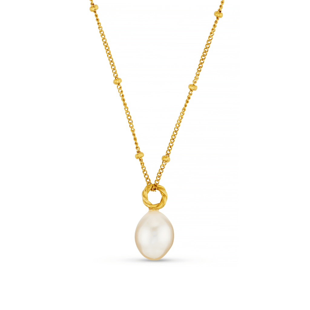 LUXE Rope Pearl Drop Necklace