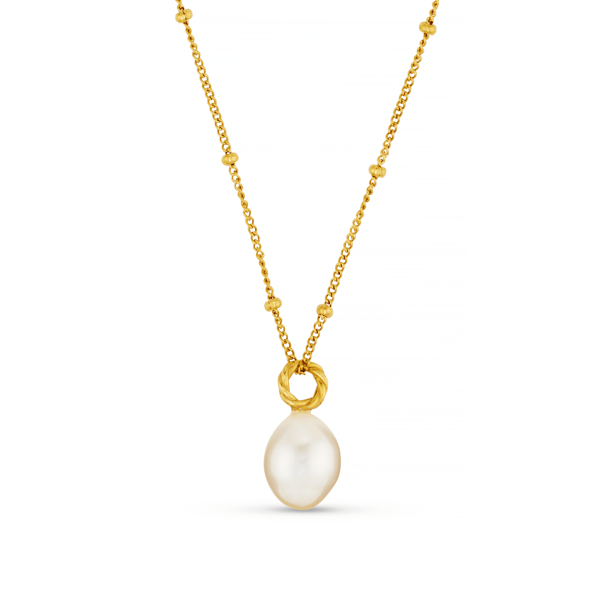LUXE Rope Pearl Drop Necklace