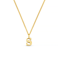 LUXE S Initial Necklace - Gold