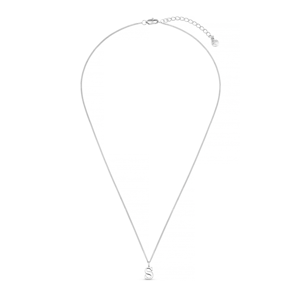 LUXE S Initial Necklace - Silver