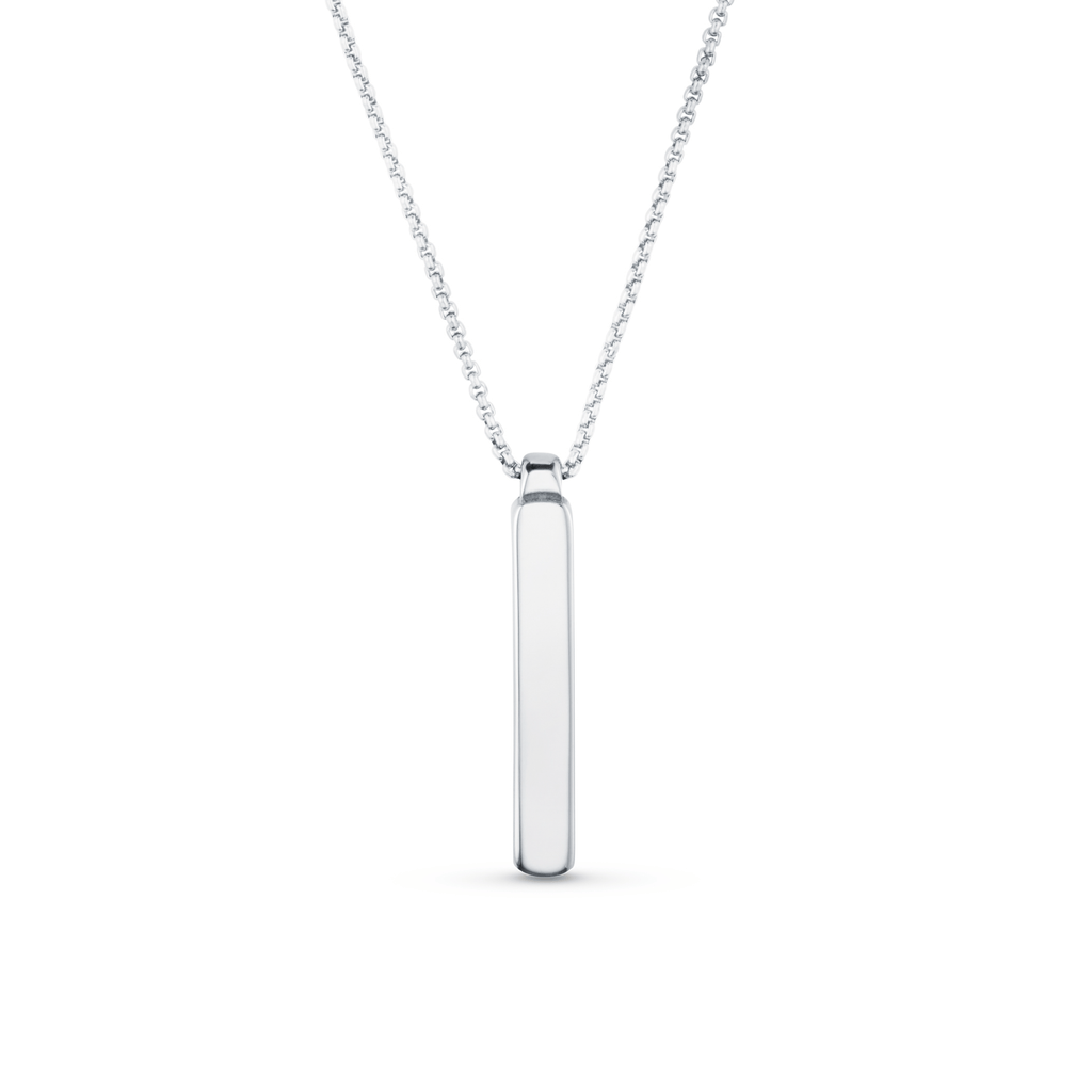 Solid Bar Necklace - Silver
