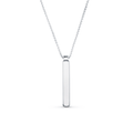 Solid Bar Necklace - Silver