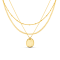 Polished Molten Coin 3-Row Necklace