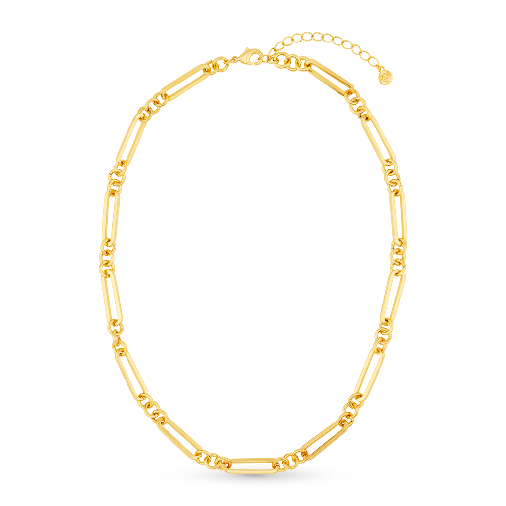 Open Rectangular Link Necklace