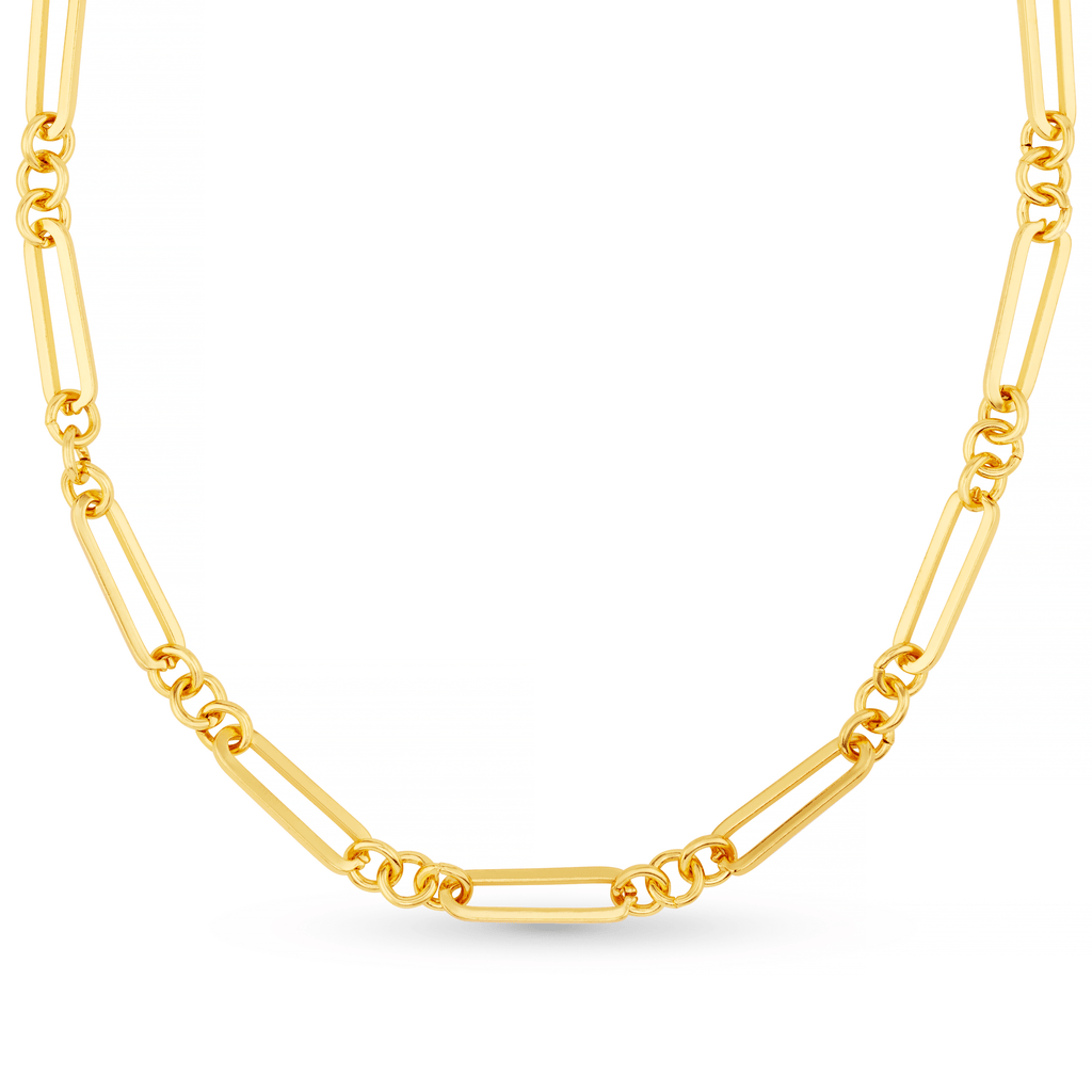 Open Rectangular Link Necklace
