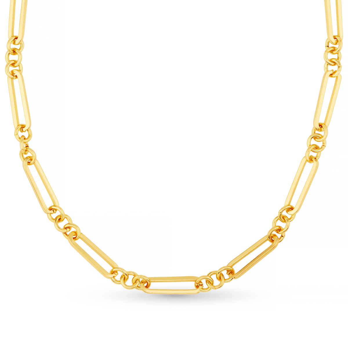 Open Rectangular Link Necklace