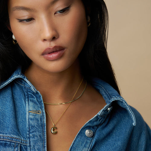 A Bubble Initial Necklace
