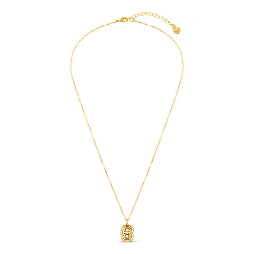 B Bubble Initial Necklace