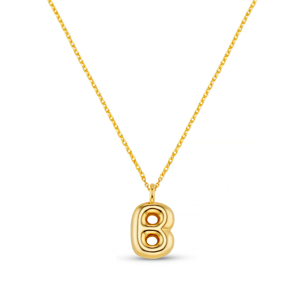 B Bubble Initial Necklace