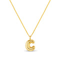 C Bubble Initial Necklace