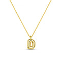 D Bubble Initial Necklace
