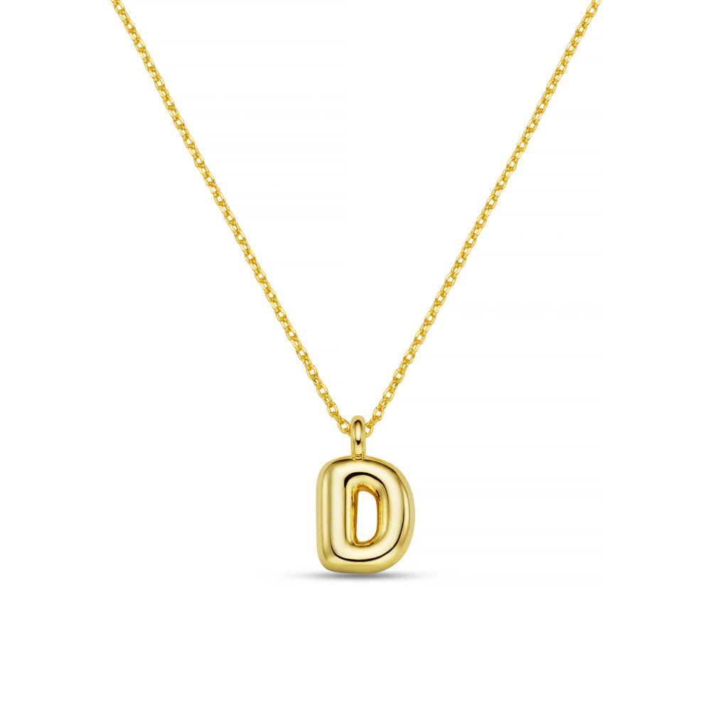 D Bubble Initial Necklace