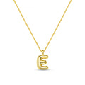 E Bubble Initial Necklace