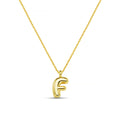 F Bubble Initial Necklace