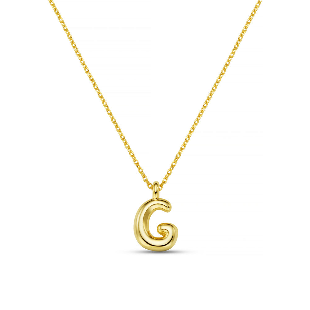 G Bubble Initial Necklace