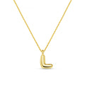 L Bubble Initial Necklace