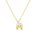 M Bubble Initial Necklace
