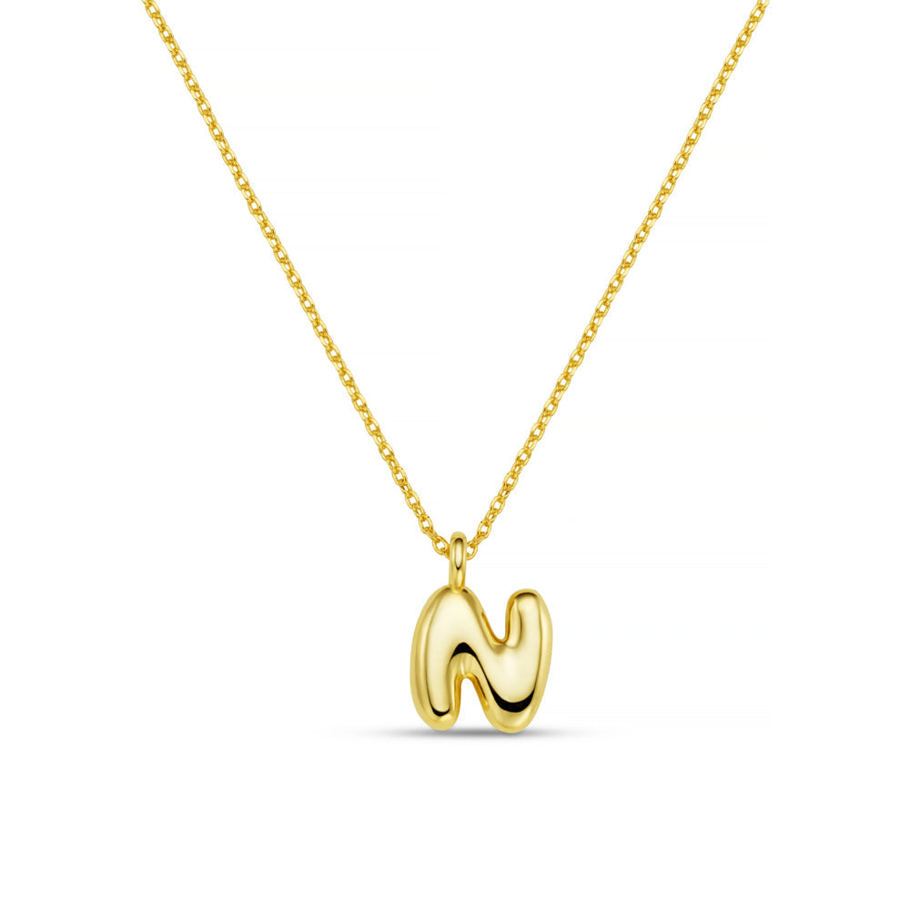 N Bubble Initial Necklace