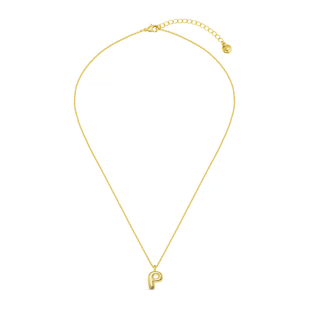 P Bubble Initial Necklace