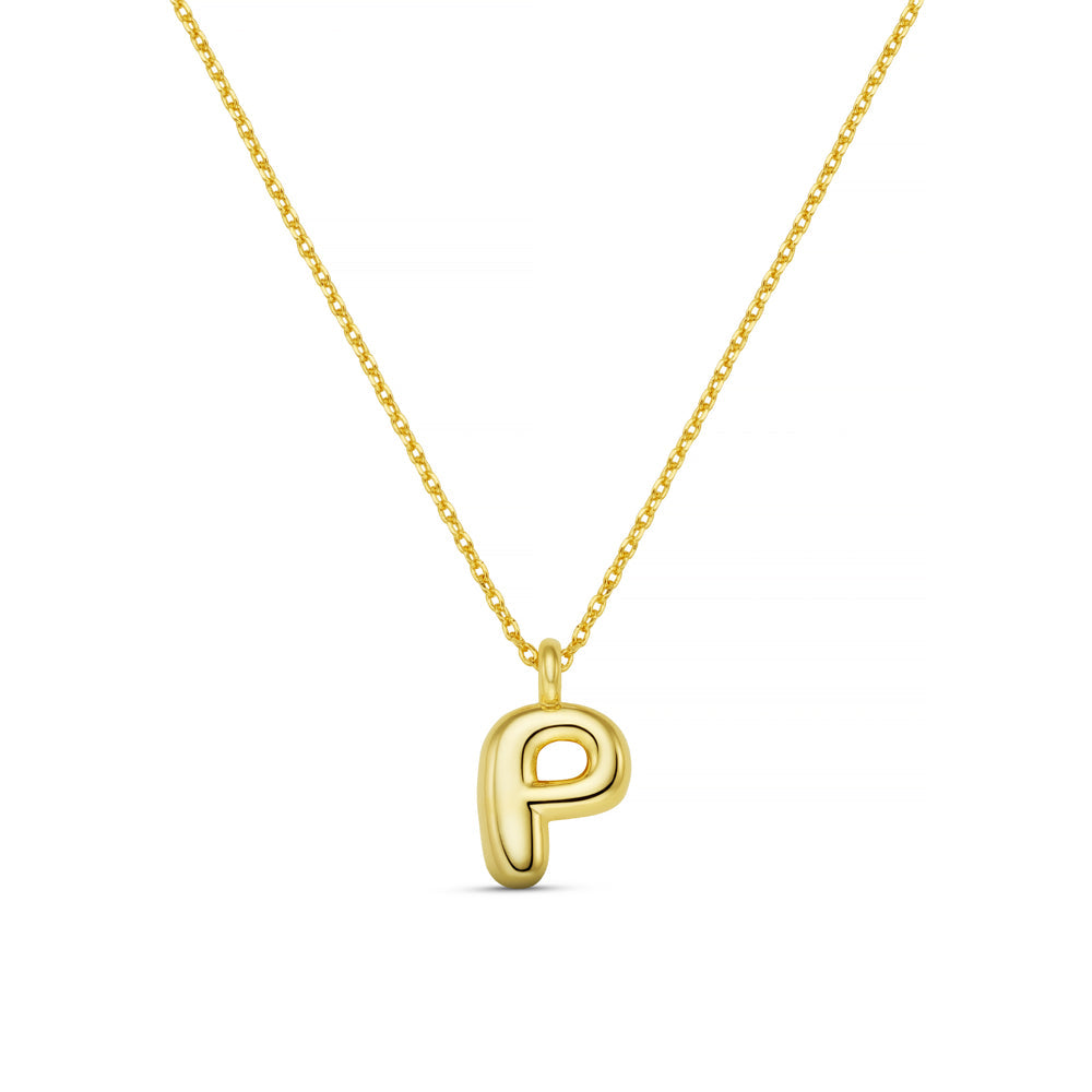 P Bubble Initial Necklace