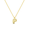 P Bubble Initial Necklace