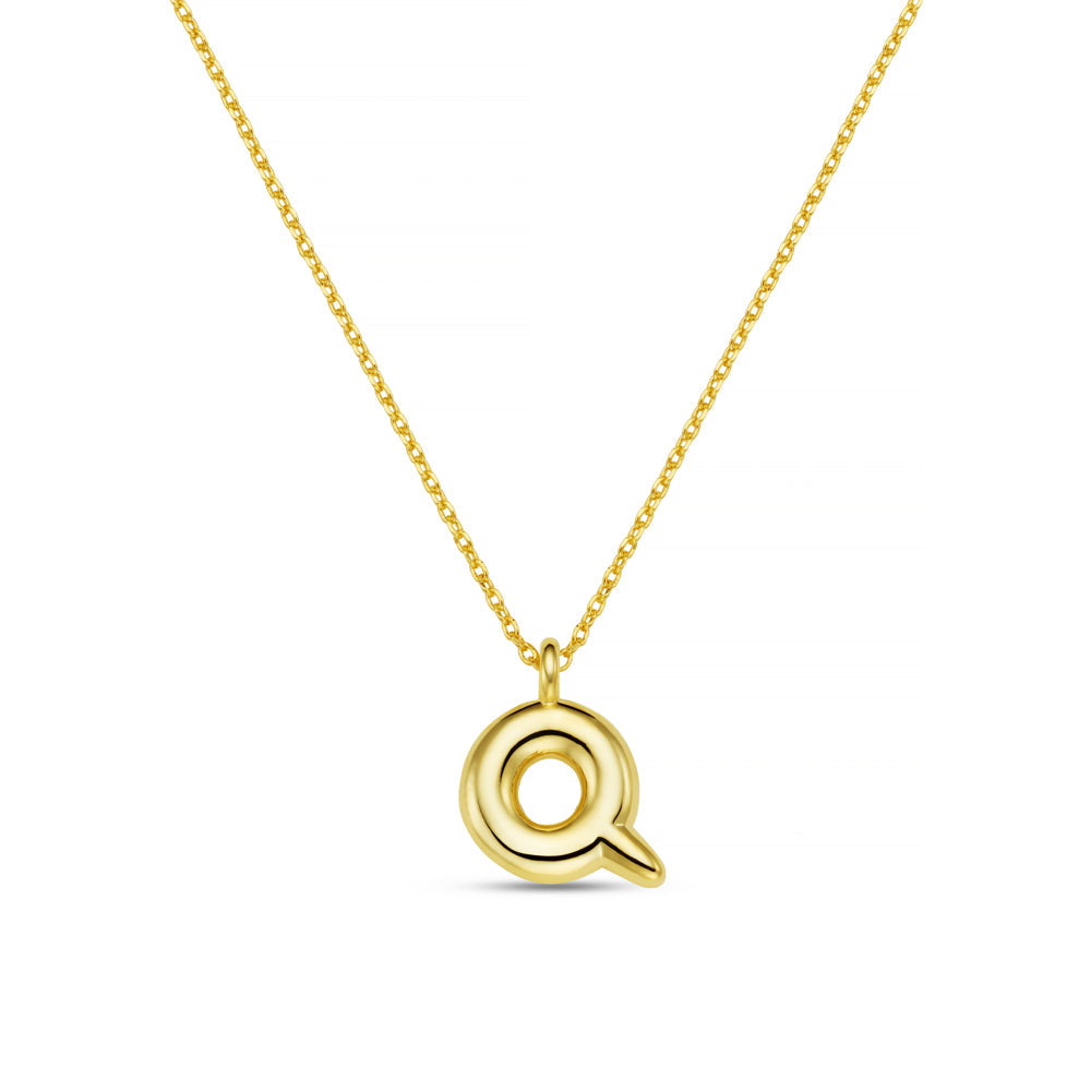 Q Bubble Initial Necklace