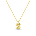 S Bubble Initial Necklace