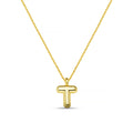 T Bubble Initial Necklace